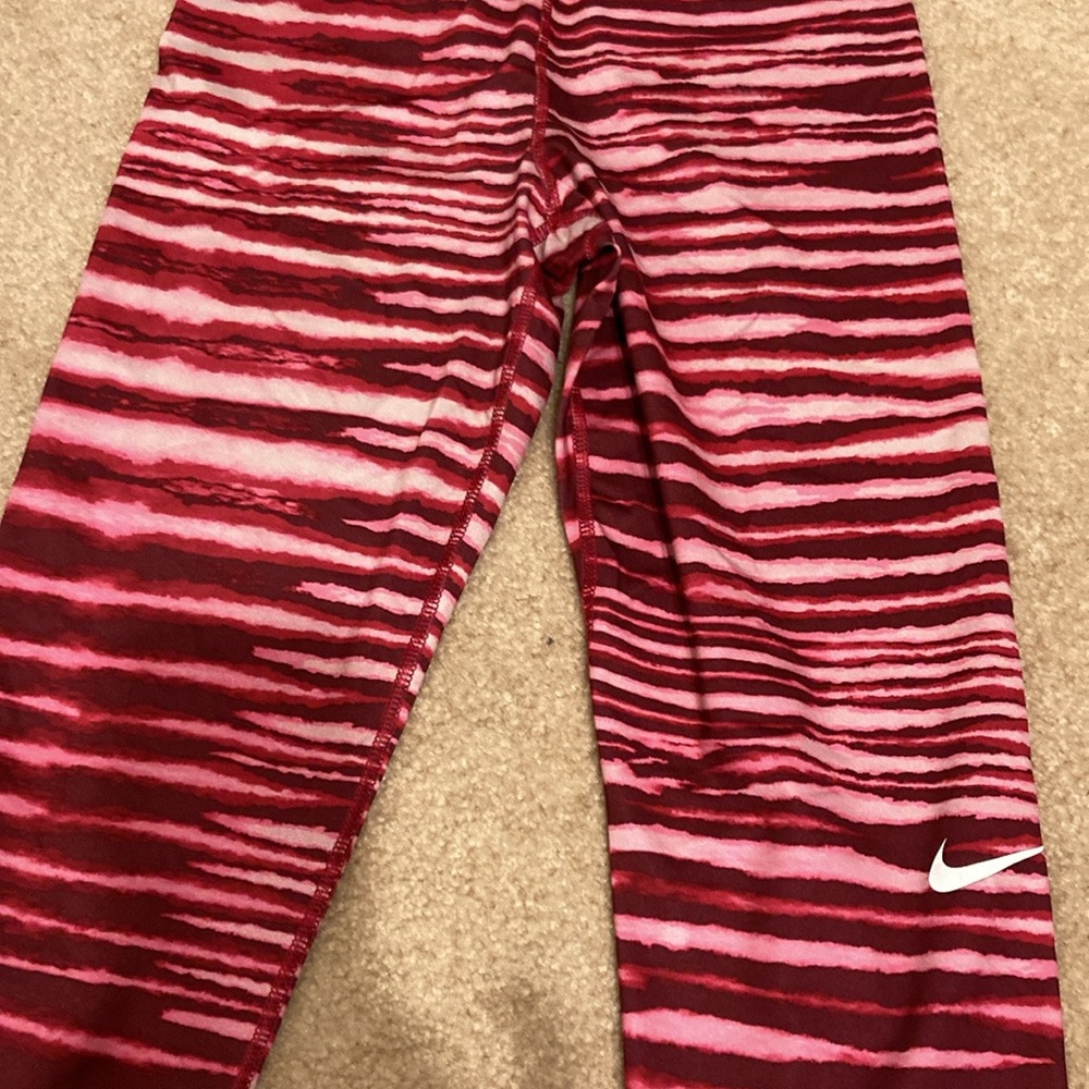 Nike Red and Pink Athletic Leggings